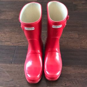 Women’s Red Hunter Boots Size 8